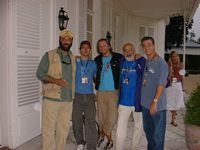 w/ Otis Taylor, Sir Oliver Mally at Chateau Hennesy, Cognac, July,2005